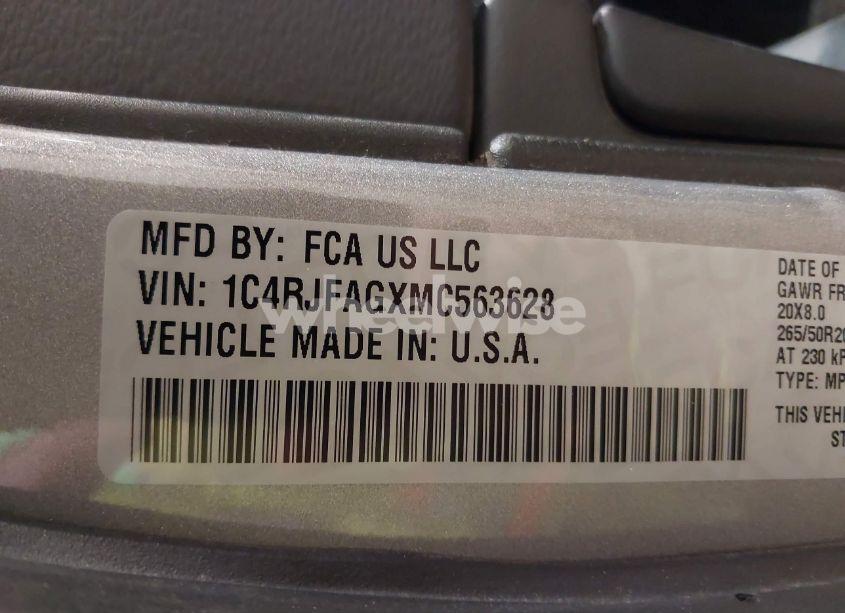 Photo 9 of 2021 Jeep Grand CHEROKEE LAREDO X 4X4 (VIN 1C4RJFAGXMC563628)