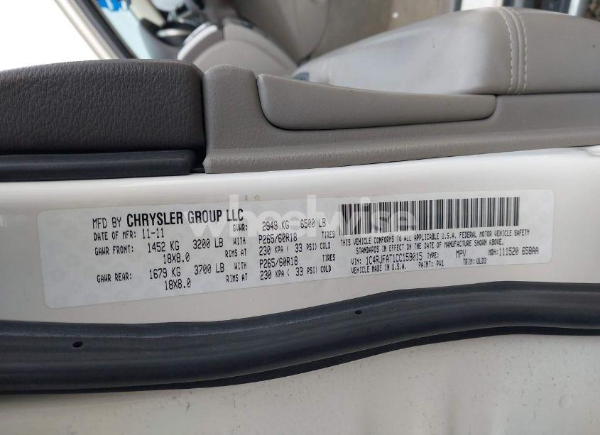 Photo 9 of 2012 Jeep Grand CHEROKEE LAREDO (VIN 1C4RJFAT1CC159015)