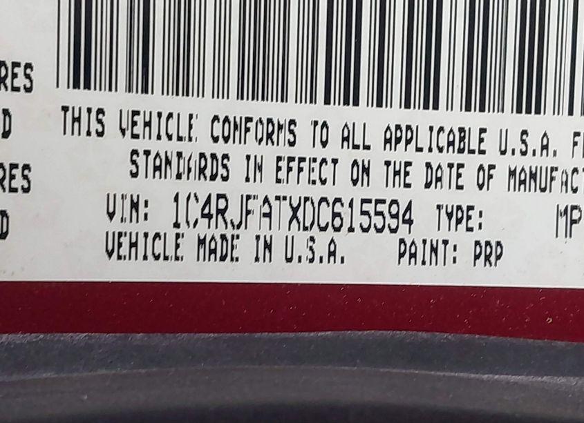 Photo 9 of 2013 Jeep Grand CHEROKEE LAREDO TRAILHAWK (VIN 1C4RJFATXDC615594)