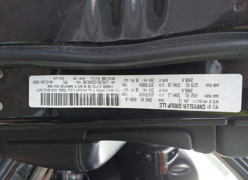 Photo 9 of 2013 Jeep Grand CHEROKEE LIMITED (VIN 1C4RJFBG0DC649108)