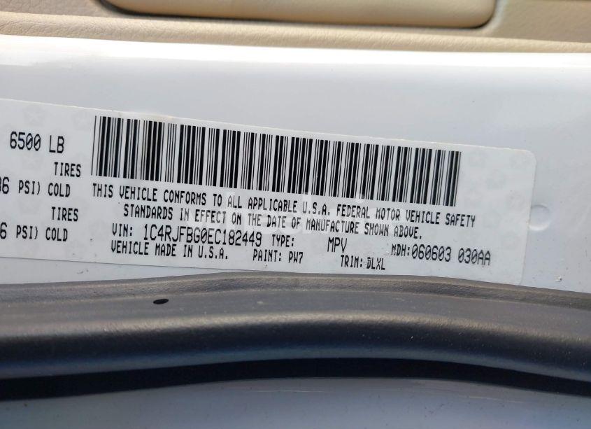 Photo 9 of 2014 Jeep Grand CHEROKEE LIMITED (VIN 1C4RJFBG0EC182449)