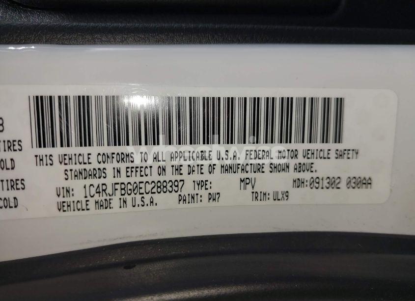 Photo 9 of 2014 Jeep Grand CHEROKEE LIMITED (VIN 1C4RJFBG0EC288397)