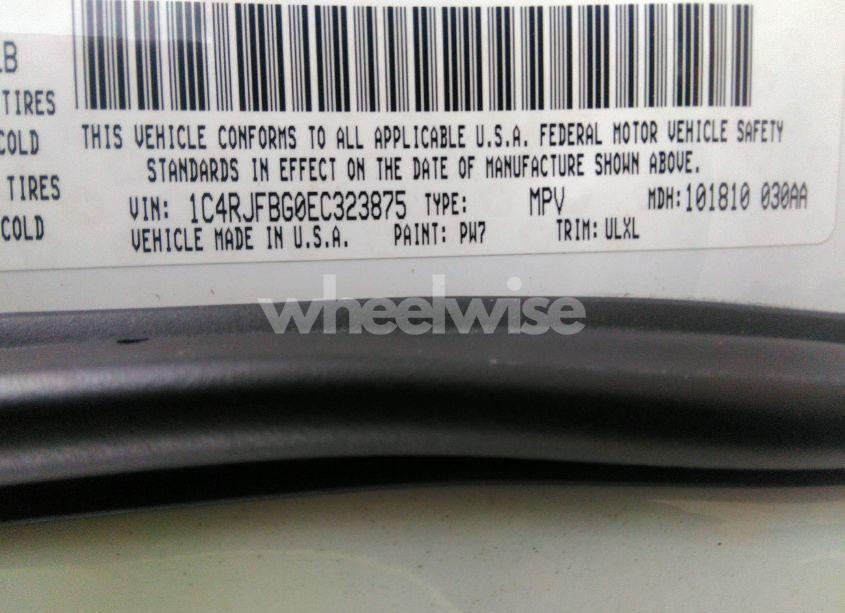 Photo 9 of 2014 Jeep Grand CHEROKEE LIMITED (VIN 1C4RJFBG0EC323875)