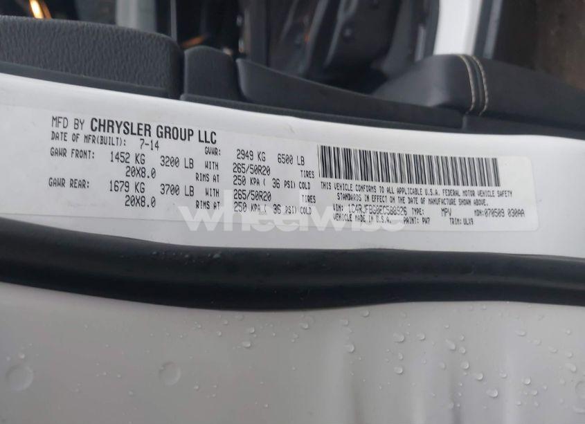 Photo 9 of 2014 Jeep Grand CHEROKEE LIMITED (VIN 1C4RJFBG0EC588926)