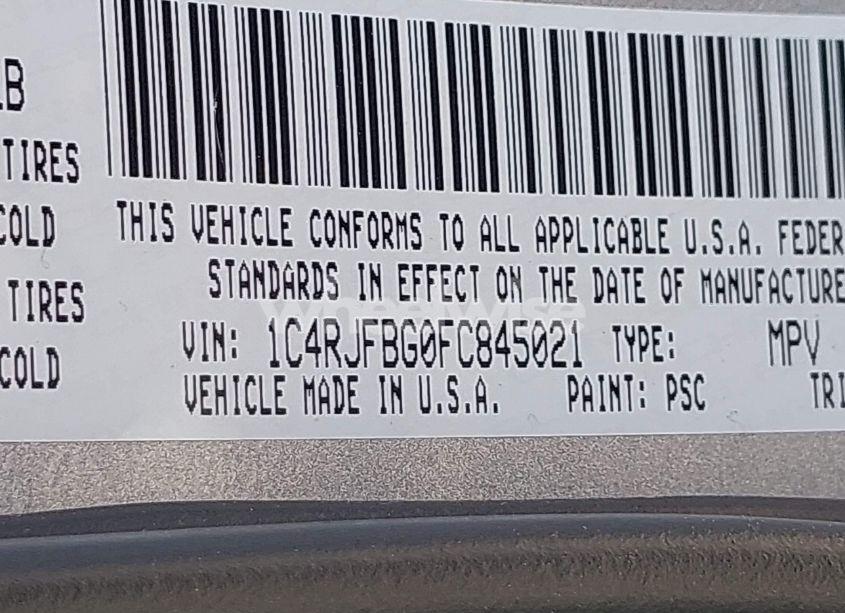 Photo 9 of 2015 Jeep Grand CHEROKEE LIMITED (VIN 1C4RJFBG0FC845021)