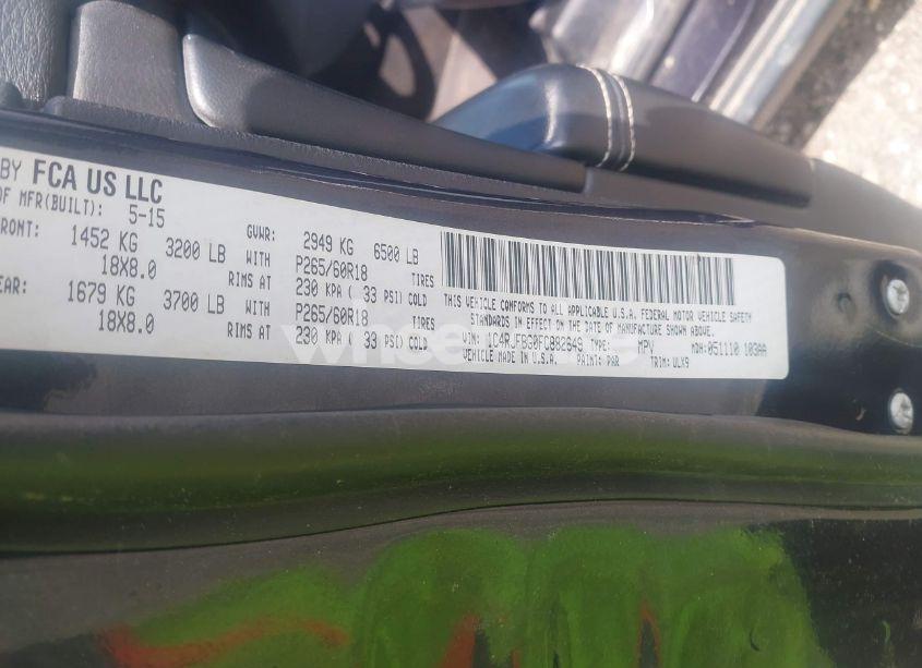 Photo 9 of 2015 Jeep Grand CHEROKEE LIMITED (VIN 1C4RJFBG0FC882649)