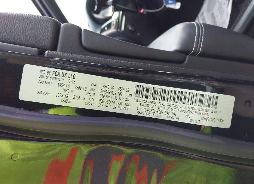 Photo 9 of 2015 Jeep Grand CHEROKEE LIMITED (VIN 1C4RJFBG0FC887348)