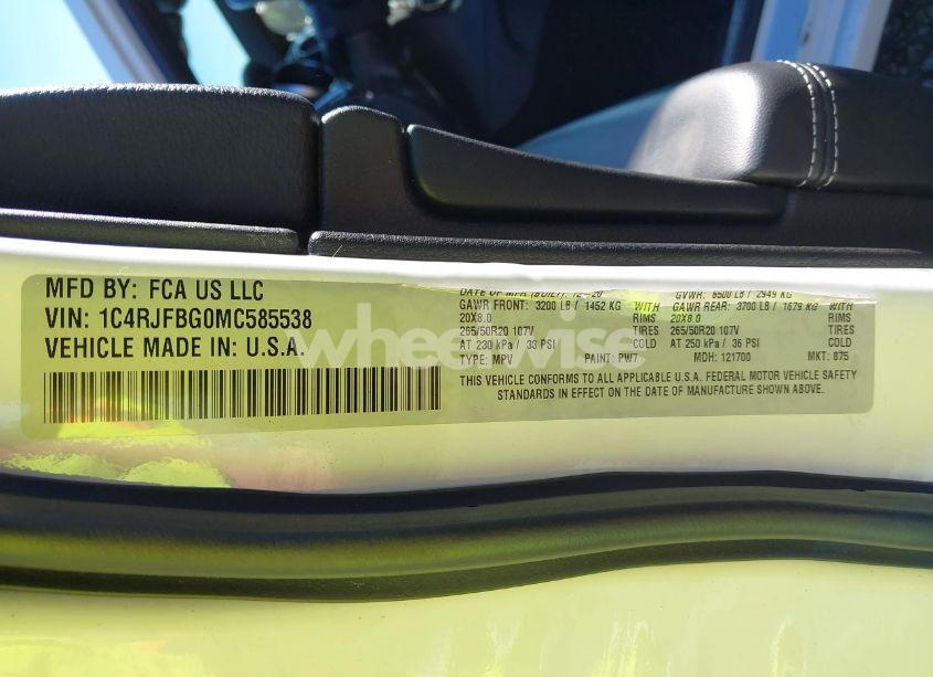 Photo 9 of 2021 Jeep Grand CHEROKEE 80TH ANNIVERSARY 4X4 (VIN 1C4RJFBG0MC585538)