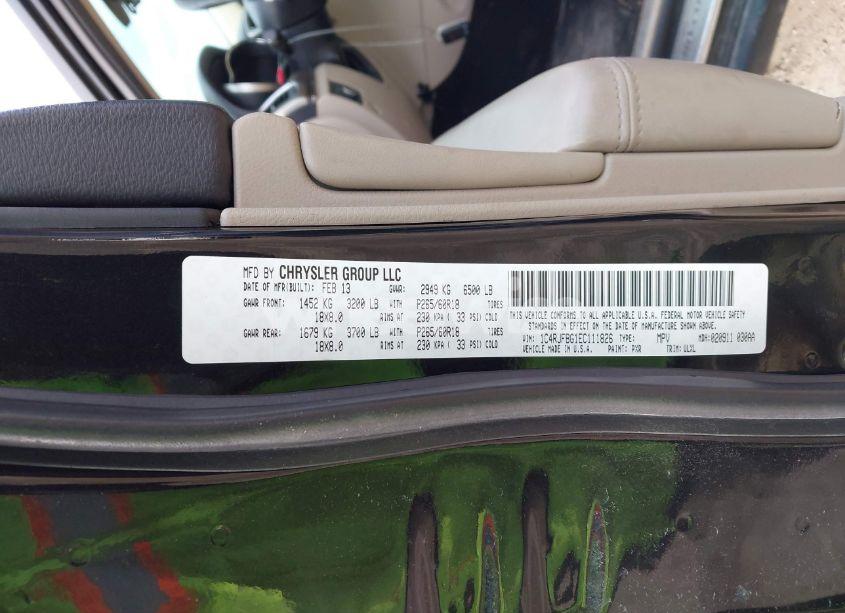 Photo 9 of 2014 Jeep Grand CHEROKEE LIMITED (VIN 1C4RJFBG1EC111826)