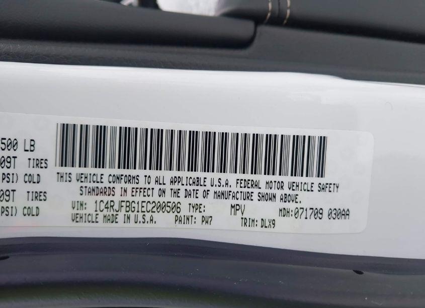 Photo 9 of 2014 Jeep Grand CHEROKEE LIMITED (VIN 1C4RJFBG1EC200506)