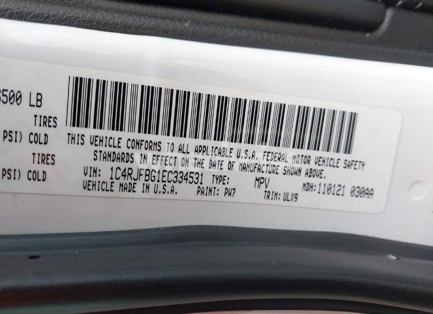 Photo 9 of 2014 Jeep Grand CHEROKEE LIMITED (VIN 1C4RJFBG1EC334531)