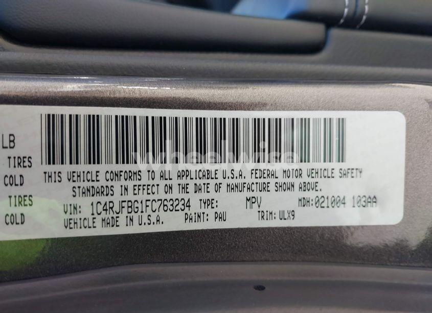 Photo 9 of 2015 Jeep Grand CHEROKEE LIMITED (VIN 1C4RJFBG1FC763234)