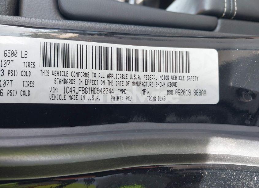 Photo 9 of 2017 Jeep Grand CHEROKEE LIMITED 4X4 (VIN 1C4RJFBG1HC940044)