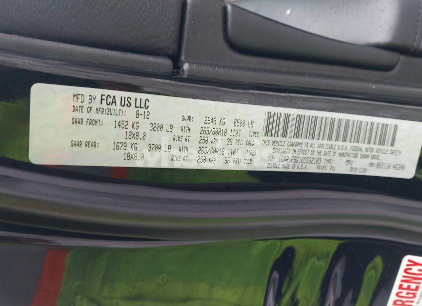 Photo 9 of 2019 Jeep Grand CHEROKEE LIMITED 4X4 (VIN 1C4RJFBG1KC532103)