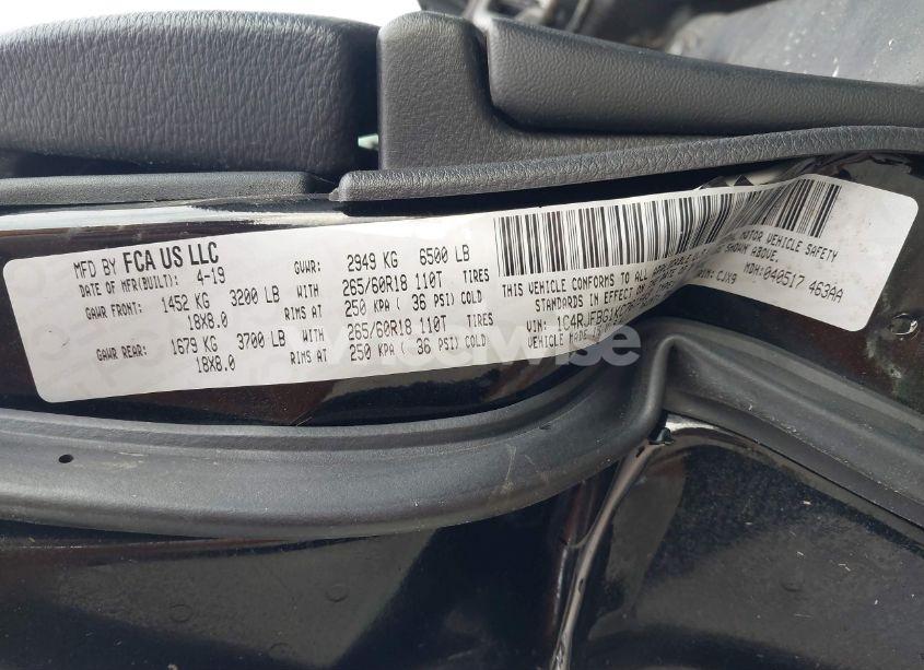 Photo 9 of 2019 Jeep Grand CHEROKEE LIMITED 4X4 (VIN 1C4RJFBG1KC761543)