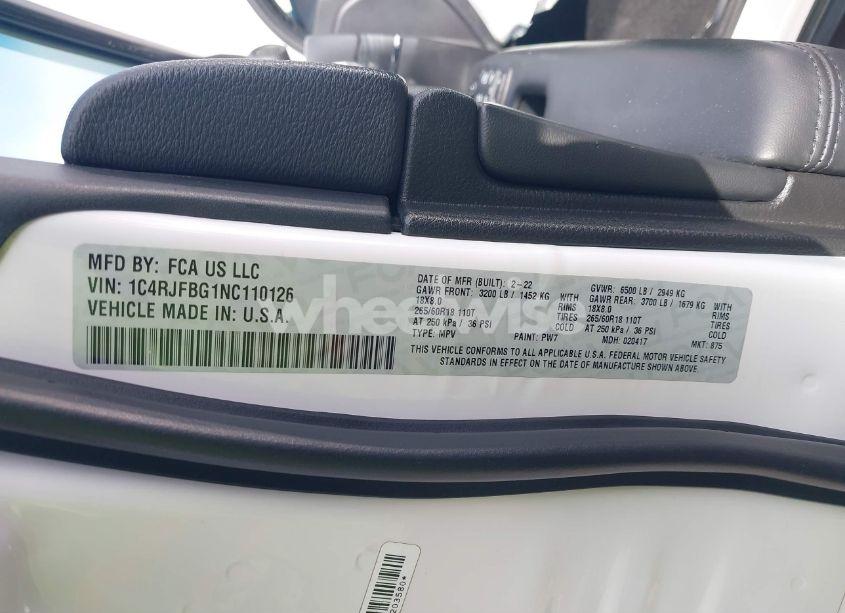 Photo 9 of 2022 Jeep Grand CHEROKEE LIMITED (VIN 1C4RJFBG1NC110126)