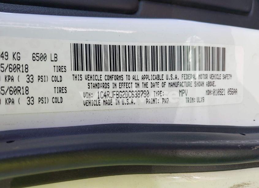 Photo 9 of 2013 Jeep Grand CHEROKEE LIMITED (VIN 1C4RJFBG2DC638790)