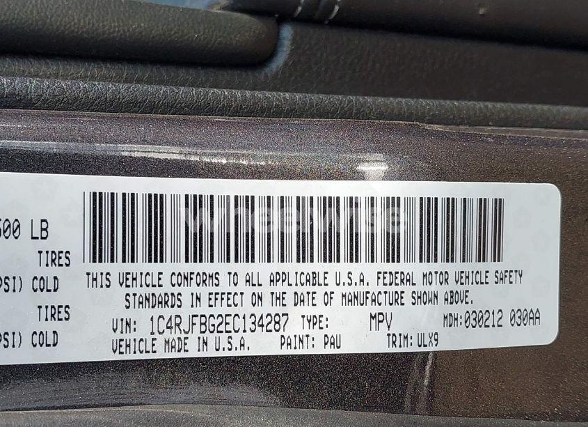 Photo 9 of 2014 Jeep Grand CHEROKEE LIMITED (VIN 1C4RJFBG2EC134287)