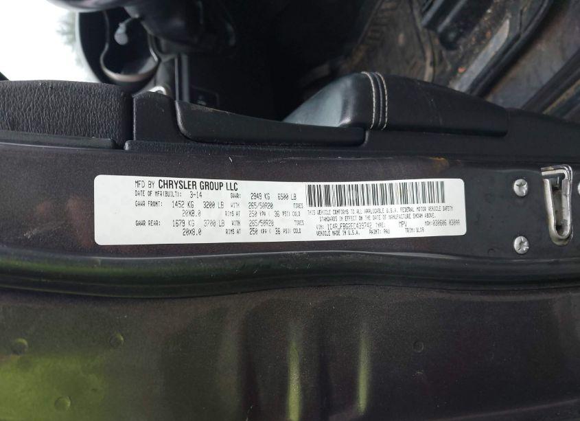 Photo 9 of 2014 Jeep Grand CHEROKEE LIMITED (VIN 1C4RJFBG2EC439742)