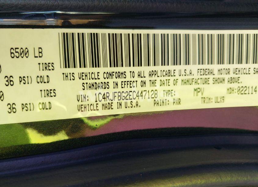 Photo 9 of 2014 Jeep Grand CHEROKEE LIMITED (VIN 1C4RJFBG2EC447128)