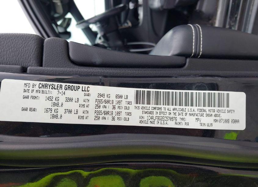 Photo 9 of 2014 Jeep Grand CHEROKEE LIMITED (VIN 1C4RJFBG2EC570976)