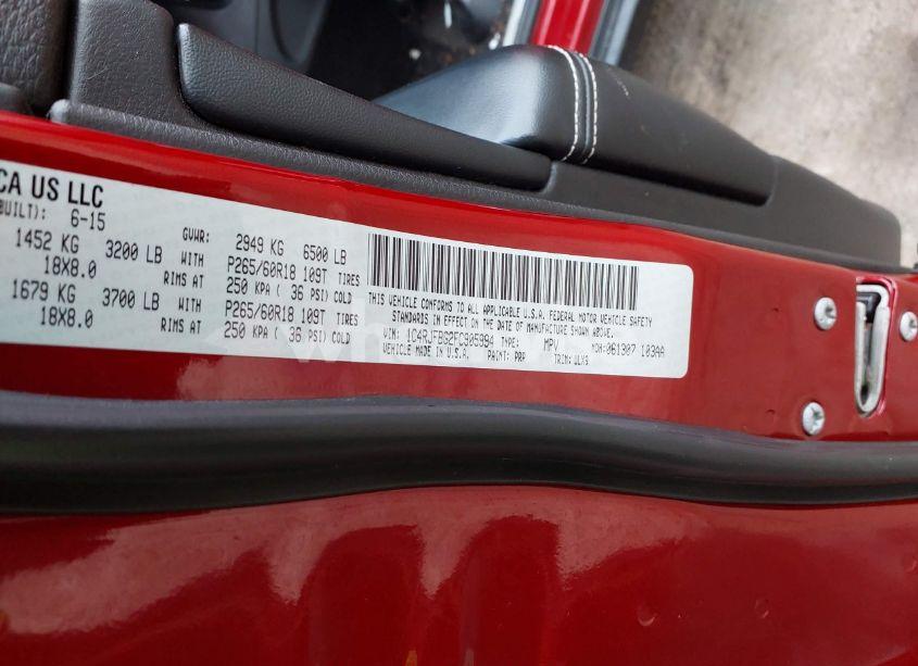 Photo 9 of 2015 Jeep Grand CHEROKEE LIMITED (VIN 1C4RJFBG2FC905994)