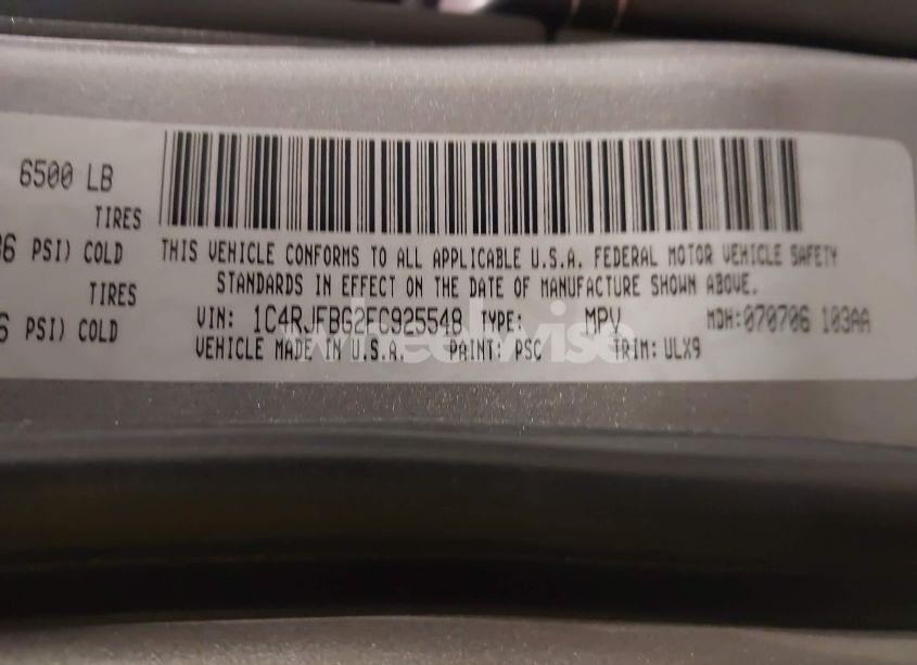 Photo 9 of 2015 Jeep Grand CHEROKEE LIMITED (VIN 1C4RJFBG2FC925548)