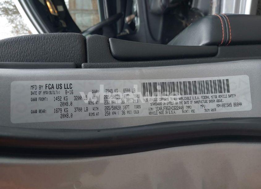 Photo 9 of 2017 Jeep Grand CHEROKEE LIMITED 75TH ANNIVERSARY EDITION 4X4 (VIN 1C4RJFBG2HC622448)