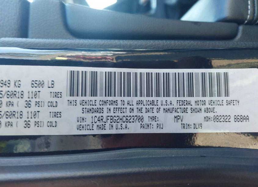 Photo 9 of 2017 Jeep Grand CHEROKEE LIMITED 4X4 (VIN 1C4RJFBG2HC623700)