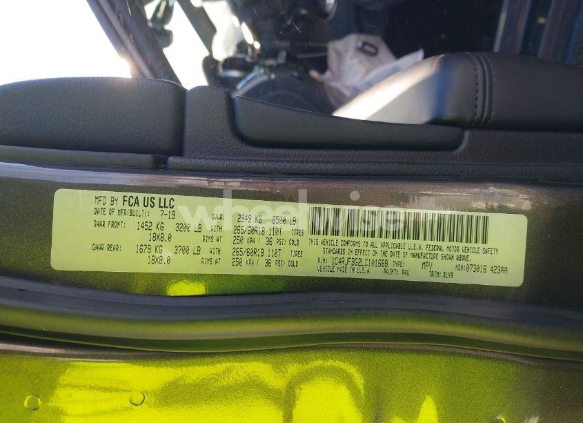 Photo 9 of 2020 Jeep Grand CHEROKEE LIMITED 4X4 (VIN 1C4RJFBG2LC101688)