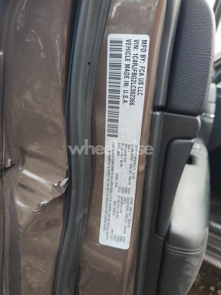 Photo 12 of 2020 JEEP GRAND CHEROKEE LIMITED (VIN 1C4RJFBG2LC362366)