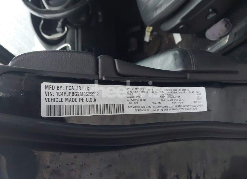 Photo 9 of 2021 Jeep Grand CHEROKEE LIMITED 4X4 (VIN 1C4RJFBG2MC525552)