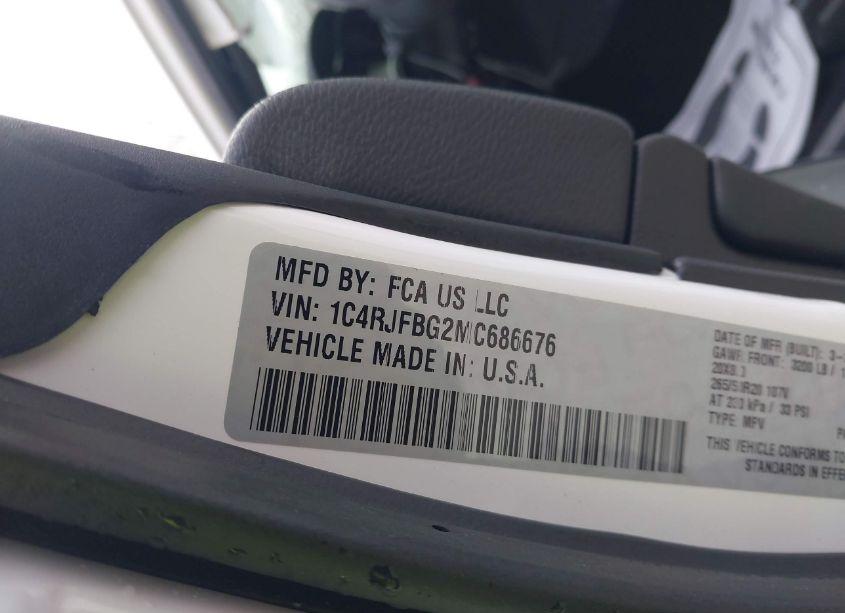 Photo 9 of 2021 Jeep Grand CHEROKEE 80TH ANNIVERSARY 4X4 (VIN 1C4RJFBG2MC686676)