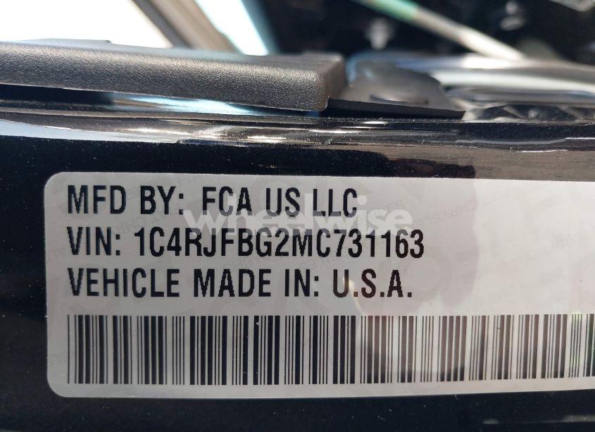 Photo 9 of 2021 Jeep Grand CHEROKEE LIMITED 4X4 (VIN 1C4RJFBG2MC731163)