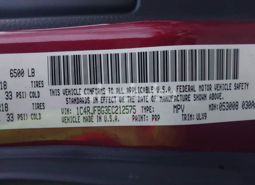 Photo 9 of 2014 Jeep Grand CHEROKEE LIMITED (VIN 1C4RJFBG3EC212575)