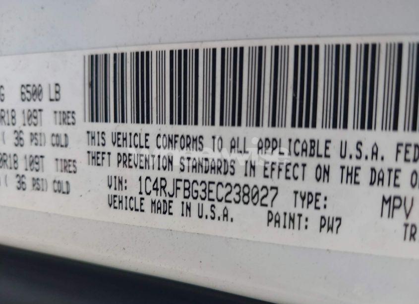 Photo 9 of 2014 Jeep Grand CHEROKEE LIMITED (VIN 1C4RJFBG3EC238027)