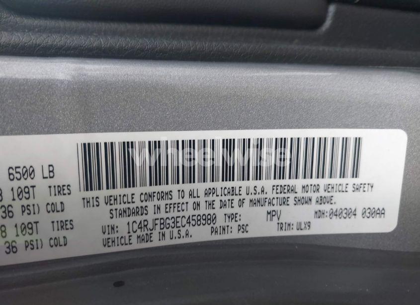 Photo 9 of 2014 Jeep Grand CHEROKEE LIMITED (VIN 1C4RJFBG3EC458980)