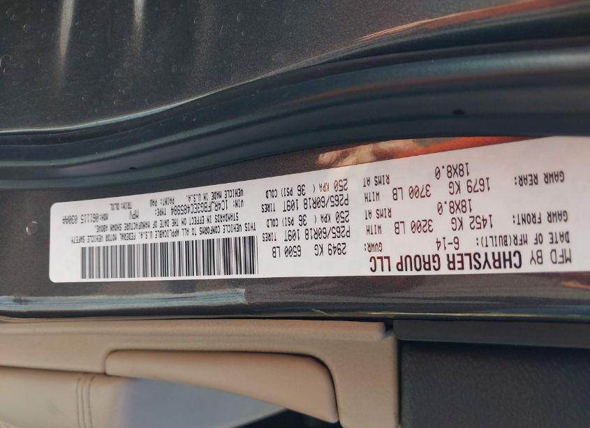 Photo 8 of 2014 Jeep Grand CHEROKEE LIMITED (VIN 1C4RJFBG3EC485984)