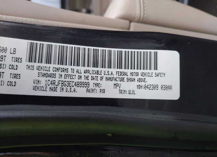 Photo 9 of 2014 Jeep Grand CHEROKEE LIMITED (VIN 1C4RJFBG3EC489999)