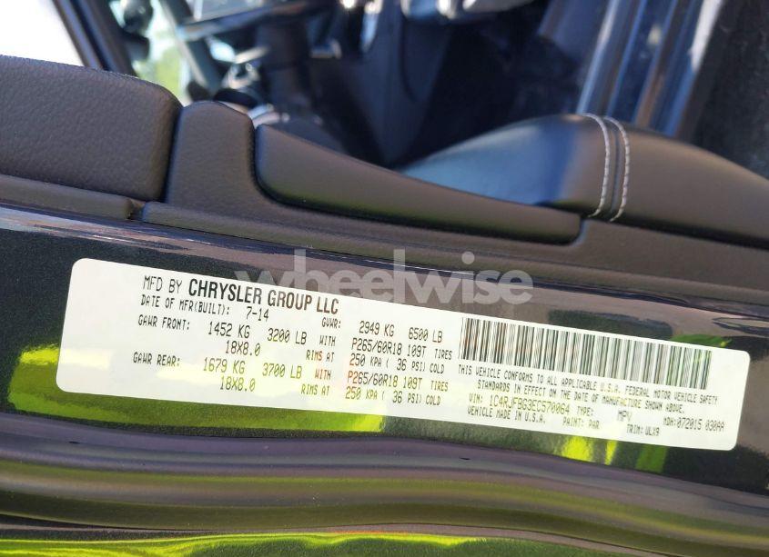 Photo 9 of 2014 Jeep Grand CHEROKEE LIMITED (VIN 1C4RJFBG3EC570064)