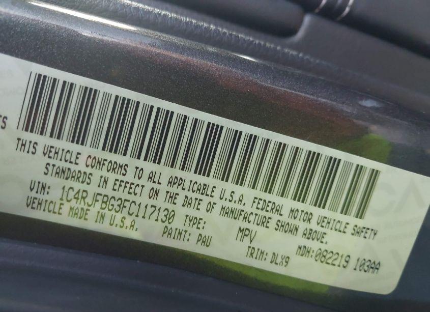 Photo 9 of 2015 Jeep Grand CHEROKEE LIMITED (VIN 1C4RJFBG3FC117130)