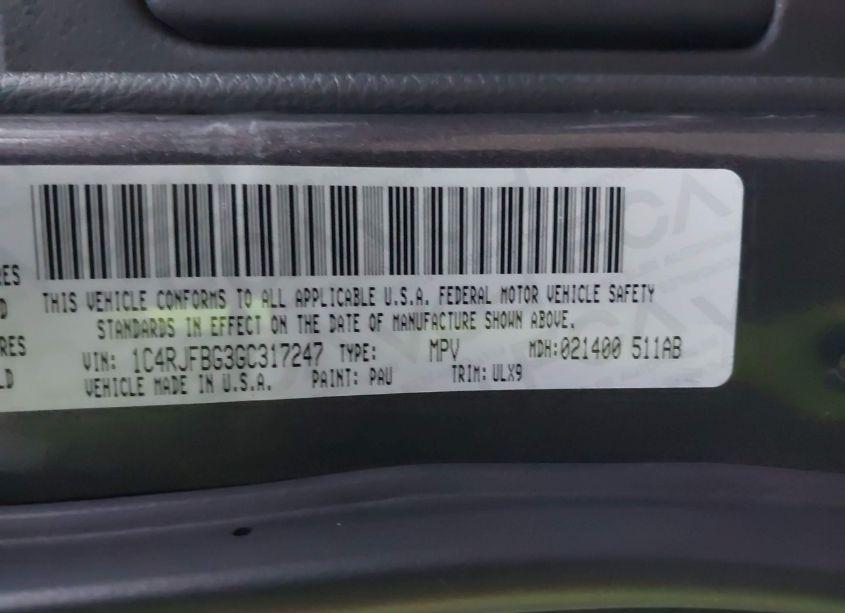 Photo 9 of 2016 Jeep Grand CHEROKEE LIMITED (VIN 1C4RJFBG3GC317247)