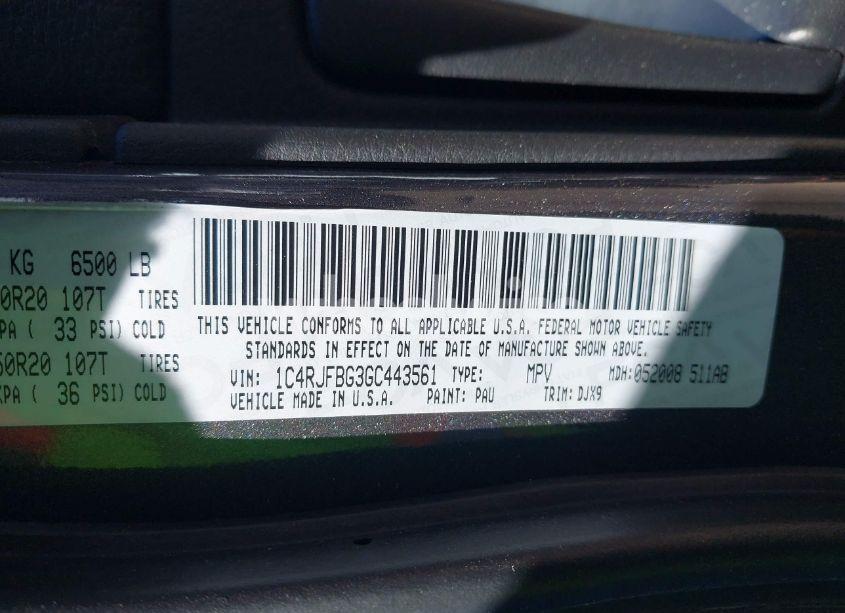 Photo 9 of 2016 Jeep Grand CHEROKEE LIMITED 75TH ANNIVERSARY (VIN 1C4RJFBG3GC443561)