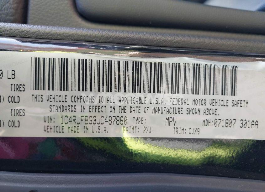 Photo 9 of 2018 Jeep Grand CHEROKEE LIMITED 4X4 (VIN 1C4RJFBG3JC487860)