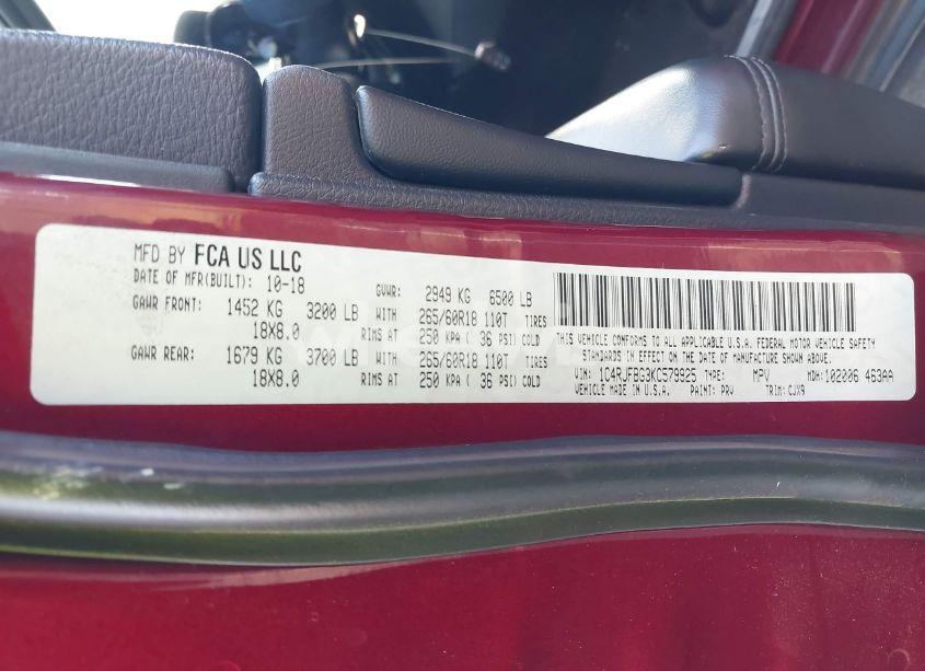 Photo 9 of 2019 Jeep Grand CHEROKEE LIMITED 4X4 (VIN 1C4RJFBG3KC579925)