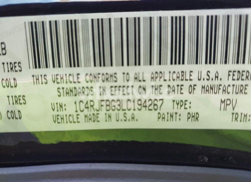 Photo 9 of 2020 Jeep Grand CHEROKEE LIMITED 4X4 (VIN 1C4RJFBG3LC194267)