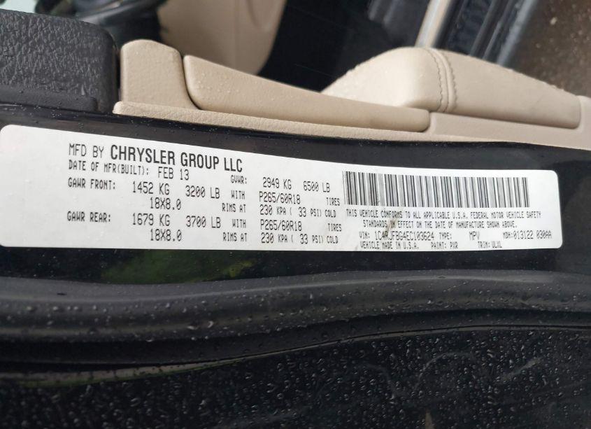 Photo 9 of 2014 Jeep Grand CHEROKEE LIMITED (VIN 1C4RJFBG4EC103624)