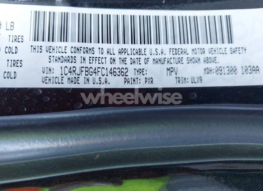 Photo 9 of 2015 Jeep Grand CHEROKEE LIMITED (VIN 1C4RJFBG4FC146362)