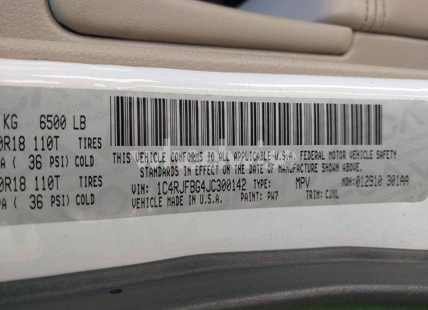 Photo 9 of 2018 Jeep Grand CHEROKEE LIMITED 4X4 (VIN 1C4RJFBG4JC300142)