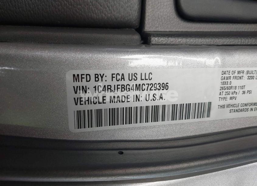 Photo 9 of 2021 Jeep Grand CHEROKEE LIMITED 4X4 (VIN 1C4RJFBG4MC729396)